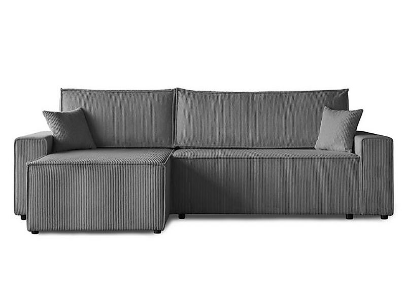 Beautysofa Ecksofa im Cordstoff HEKTOR, mit Bettkasten und Schlaffunktion günstig online kaufen