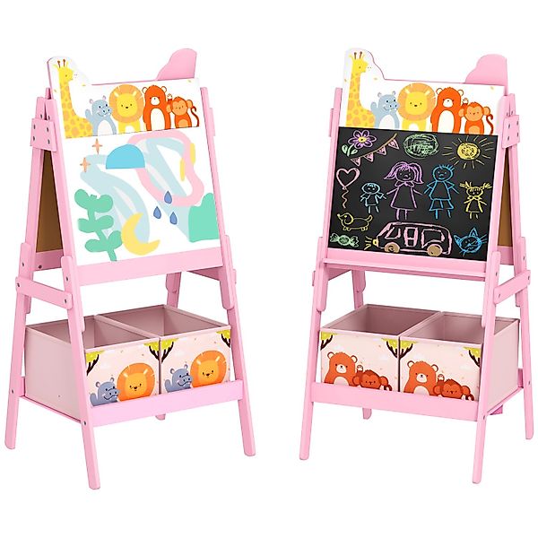 AIYAPLAY Kindertafel Kiefernholz MDF Grau 51L x 50B x 108H cm günstig online kaufen