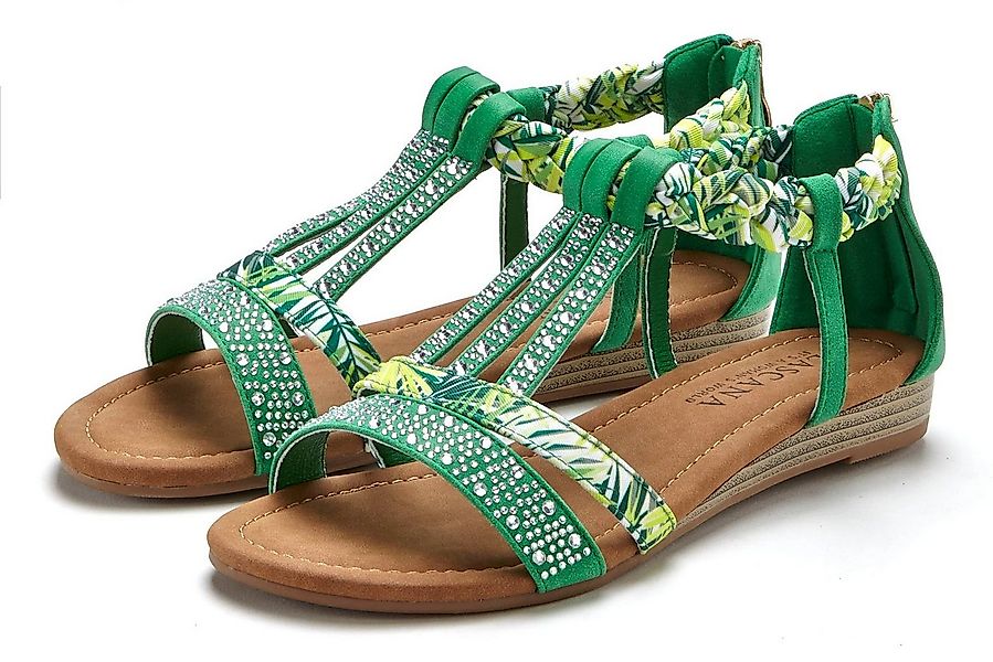 LASCANA Sommerschuh, Sandalette, Sandale mit Verzierung und kleinem Keilabs günstig online kaufen