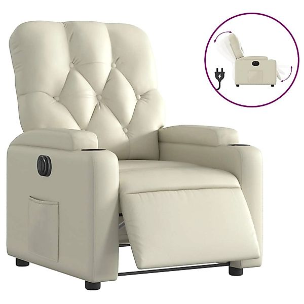 vidaXL Relaxsessel Elektrisch Creme Kunstleder 3204759 günstig online kaufen