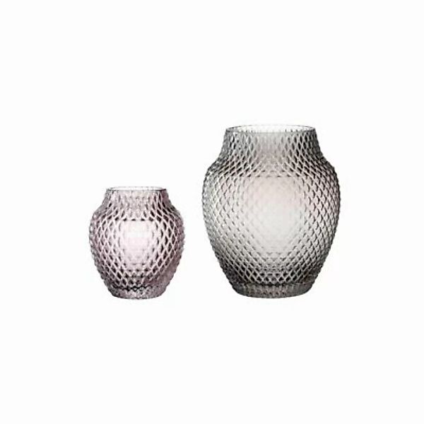 LEONARDO POESIA 2er Tischvasen Set grau & rosa Vasen bunt günstig online kaufen