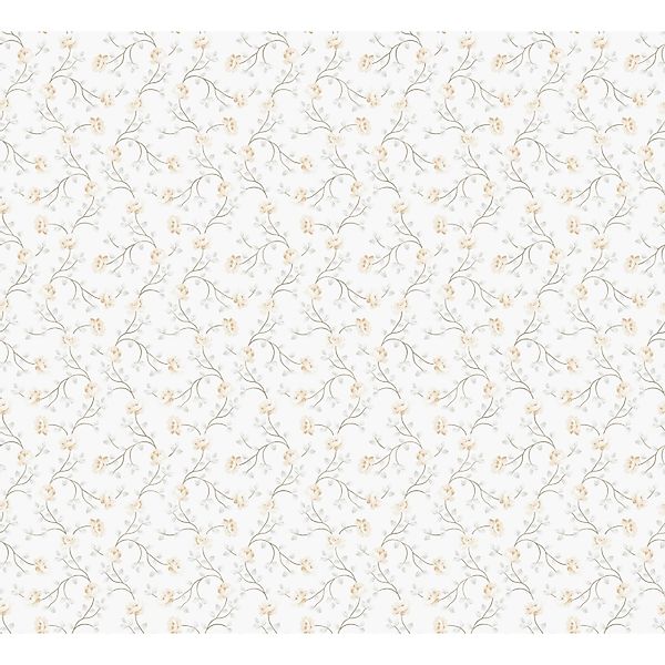 Sanders & Sanders Tapete Blumen Weiß und Gelb 53 cm x 10 m günstig online kaufen
