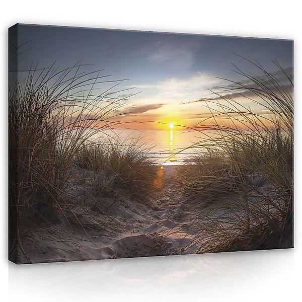 Wallarena Leinwandbild Strand Meer Sonne Natur günstig online kaufen