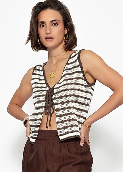 SASSYCLASSY T-Shirt Stricktop mit Schleifenverschluss für günstig online kaufen