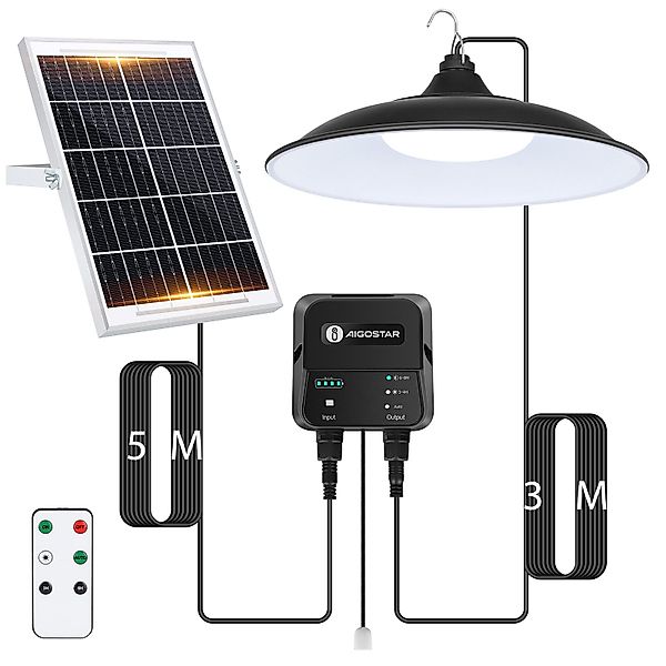 Aigostar LED Solarleuchte Solar-hängeleuchte,8 m Kabel,Solarlampen günstig online kaufen