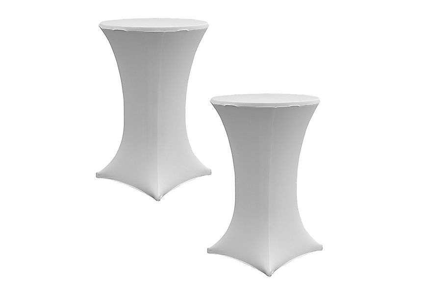 TRUTZHOLM Stehtischhusse 2x Stehtischhusse Stretch 70 cm weiß Tischdecke Hu günstig online kaufen