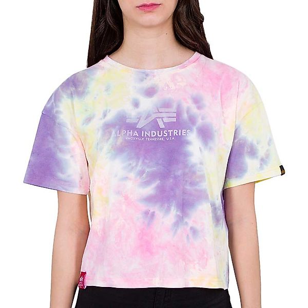 Alpha Industries Basic Batik Cos Kurzärmeliges T-shirt XL Purple Batik günstig online kaufen