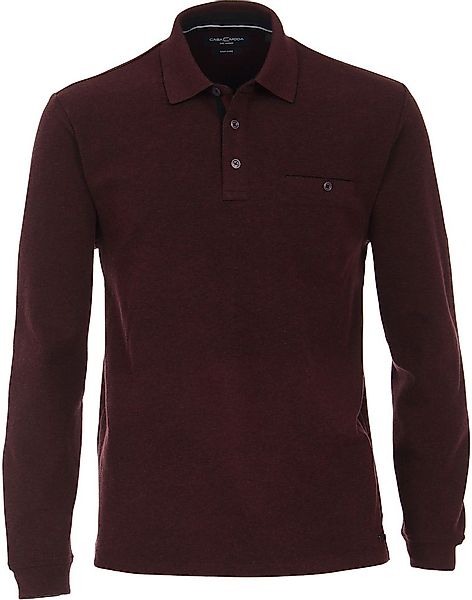 Casa Moda Poloshirt LS Bordeaux Rot - Größe S günstig online kaufen