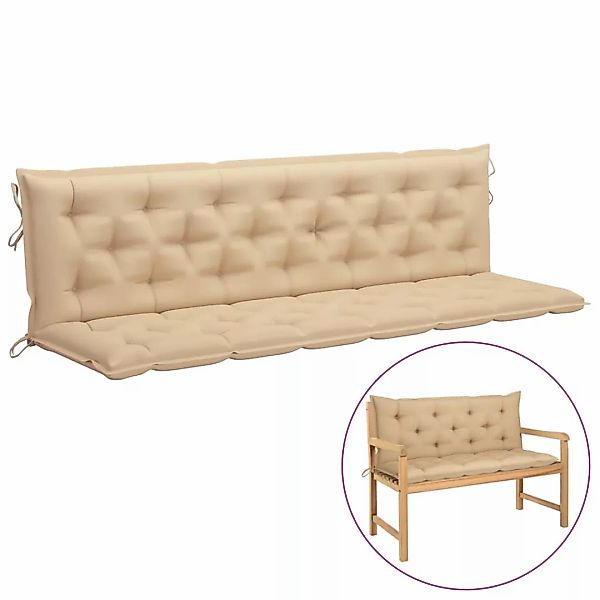 Auflage Für Hollywoodschaukel Beige 200 Cm Stoff günstig online kaufen