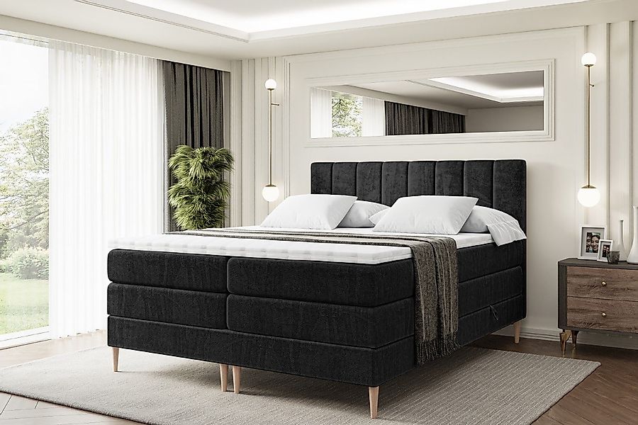 ALTDECOR Boxspringbett OTTA-F KING (Multipocket-Matratze H4, günstig online kaufen