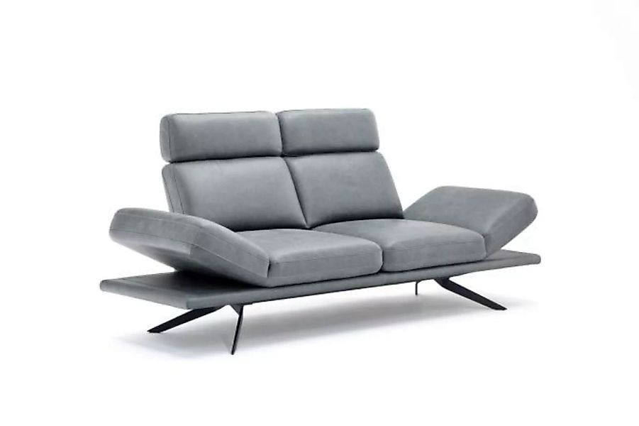 Sofa 303 cm breit Anthrazit Industrial Stil verstellbar inkl drehbarer Sitz günstig online kaufen
