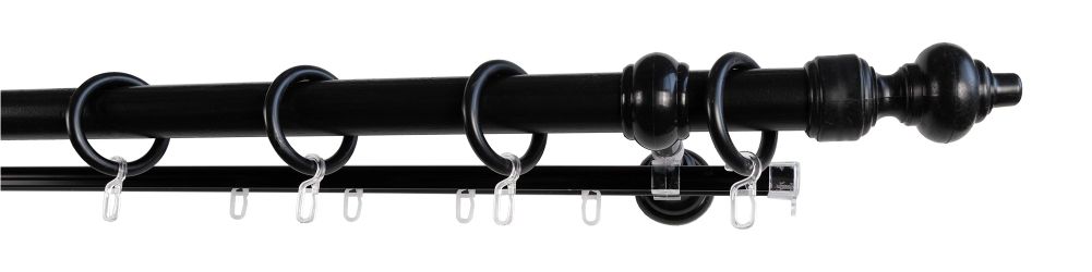 GARESA Gardinenstange "STANDARD" Ø 28 mm 2 läufig-läufig Wunschmaßlänge Vor günstig online kaufen