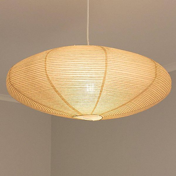 PR Home Hängelampe Yuni, beige, Papier, Ø 58 cm, E27 günstig online kaufen