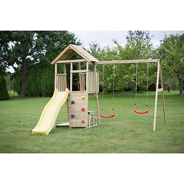 Wendi Toys Kinderspielturm Giraffe inkl. Rutsche & Kletterwand 270 cm x 340 günstig online kaufen