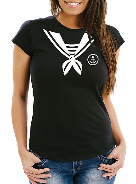 MoonWorks Print-Shirt Damen T-Shirt Matrose Matrosin günstig online kaufen