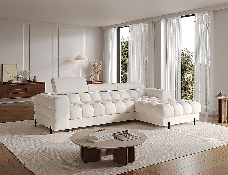 MOEBLO Ecksofa Neviro, Robuste Verarbeitung, verstellbare Kopfstützen und i günstig online kaufen