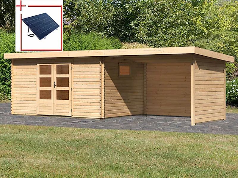 WOODFeeling Gartenhaus »Trittau 5« mit Anbaudach günstig online kaufen