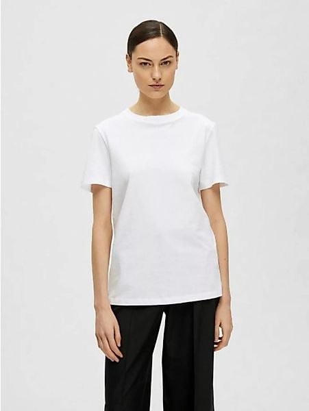 SELECTED FEMME T-Shirt Dünnes Basic Kurzarm Shirt SLFMYESSENTIAL 6075 in We günstig online kaufen