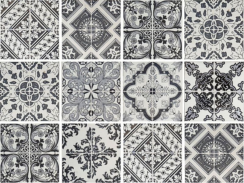 queence Fliesenaufkleber Muster I (Set, 12 St), Stickerfliesen, selbstklebe günstig online kaufen