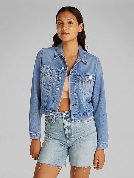 Calvin Klein Jeans Jeansjacke CROPPED 90'S DENIM TRUCKER in hellblauer Wasc günstig online kaufen