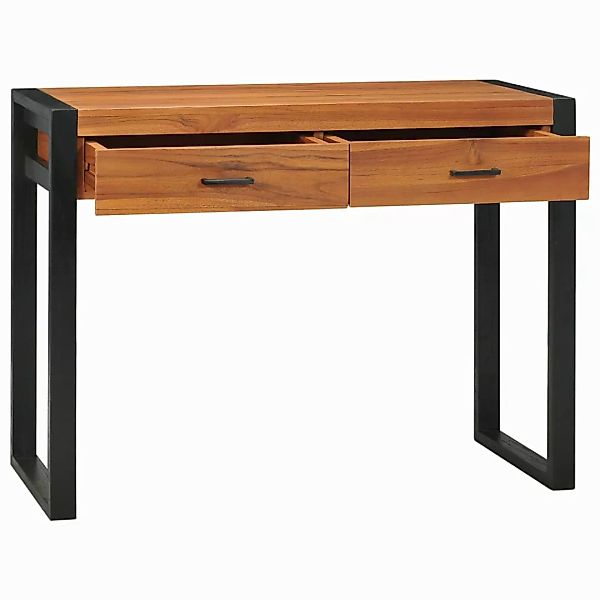 Schreibtisch Mit 2 Schubladen 100x40x75 Cm Recyceltes Teak günstig online kaufen