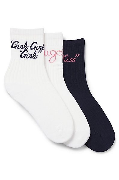 HUGO Freizeitsocken 3P QS SLOGAN CC W (3-Paar) verstärkte Fersen-und Zehenp günstig online kaufen