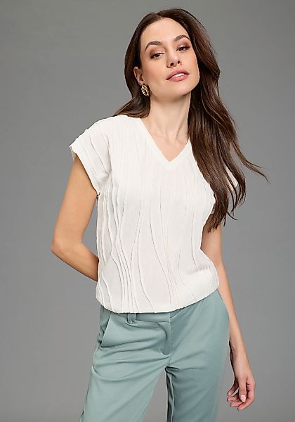 Bruno Banani V-Shirt mit V-Ausschnitt und Strukturmuster günstig online kaufen