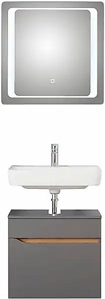 Saphir Badmöbel-Set »Quickset 2-teilig, Waschbeckenunterschrank mit LED-Spi günstig online kaufen