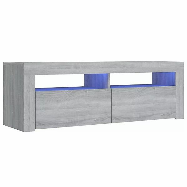 VidaXL TV-Schrank mit LED-Leuchten Grau Sonoma 120x35x40 cm  Modell 2 günstig online kaufen