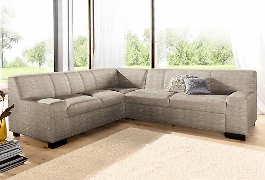 DOMO collection Ecksofa »Norma Top, elegant und modern, flache Armlehnen, L günstig online kaufen