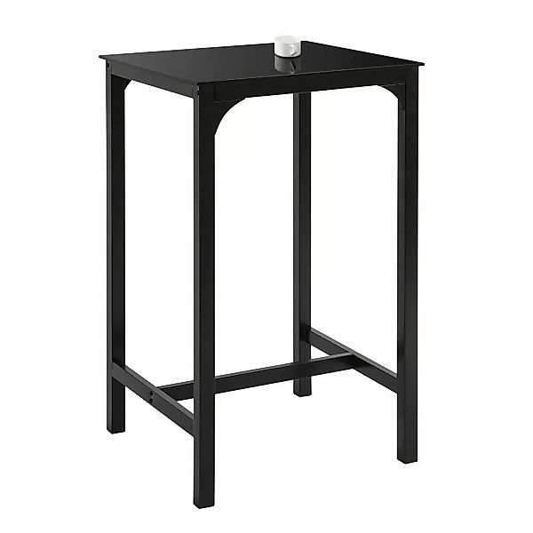 SoBuy Bartisch OGT38-SCH, mit Glasplatte Stehtisch günstig online kaufen