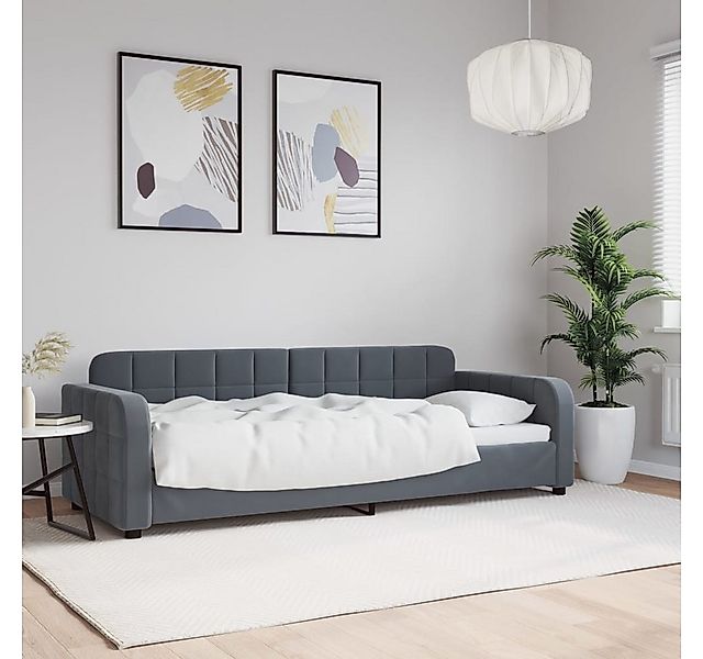 vidaXL Bett, Tagesbett Dunkelgrau 80x200 cm Samt günstig online kaufen