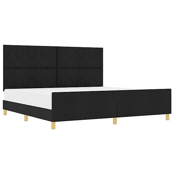 vidaXL Bett Bettgestell Schwarz 200x200 cm Textil (1-tlg) günstig online kaufen