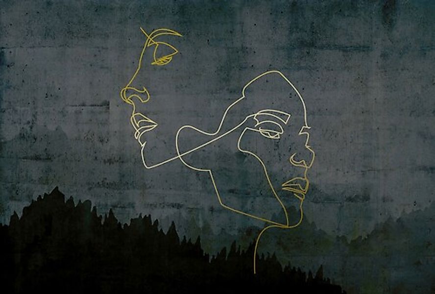 Architects Paper Fototapete »Atelier 47 Golden Outline 4« abstrakt glatt Vl günstig online kaufen