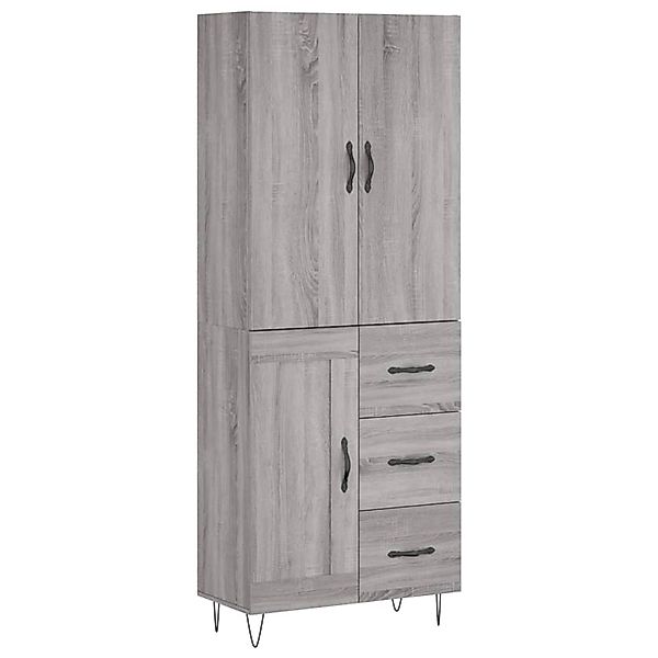 vidaXL Highboard Grau Sonoma 69,5x34x180 cm Holzwerkstoff 3198111 günstig online kaufen