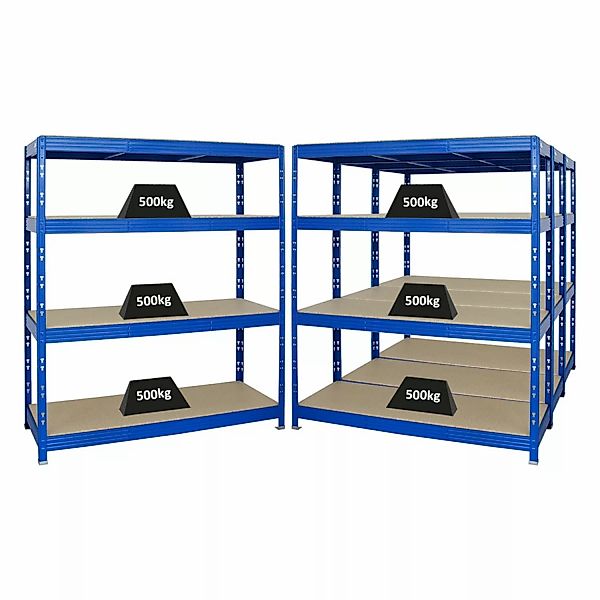 PROREGAL Mega Deal 4x Profi Schwerlastregal Rhino HxBxT 180 x 160 x 60 cm 4 günstig online kaufen