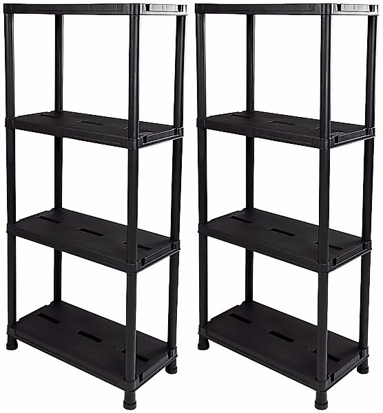 ONDIS24 Steckregal Set, 2 Stk. tlg. je 4 Fachböden, Kunststoff günstig online kaufen