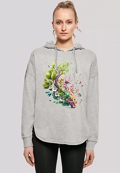 F4NT4STIC Kapuzenpullover "Baum mit Blumen Oversize Hoodie" günstig online kaufen