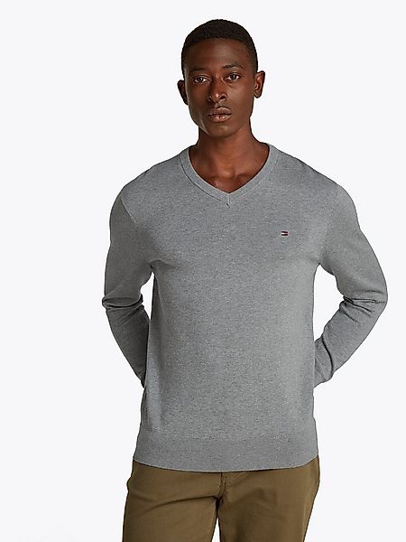 Tommy Hilfiger Strickpullover ESSENTIAL COTTON V NECK mit V-Ausschnitt und günstig online kaufen