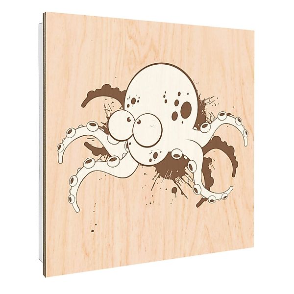 Banjado Schlüsselkasten mit Holzfront 30x30cm Weiß Scharnier Links 50 Haken günstig online kaufen
