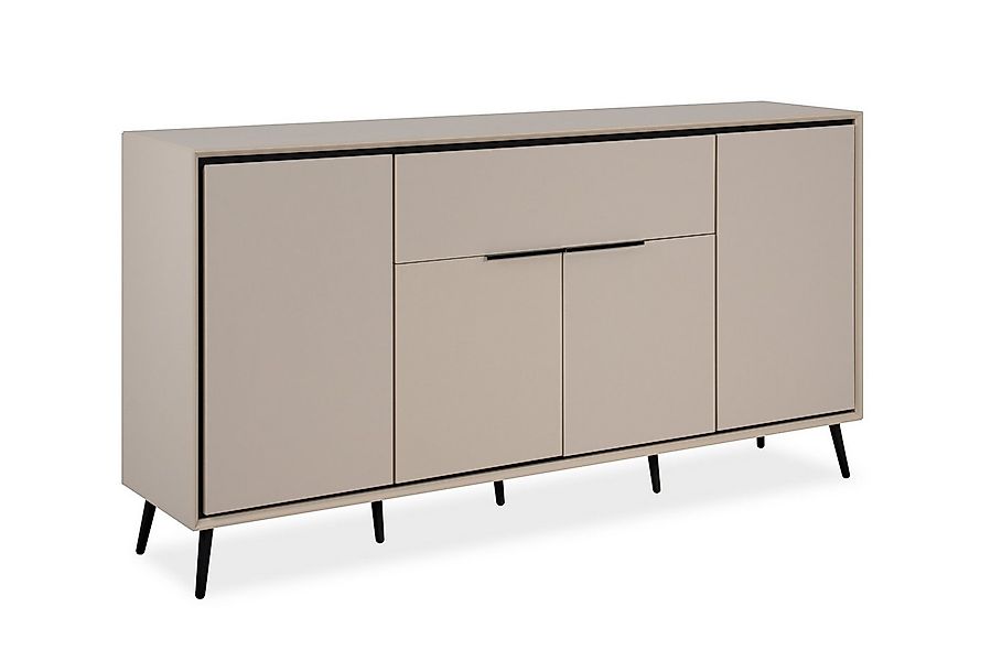 freiraum Sideboard Arona, 4 Türen, 1 Schublade, 6 Böden, in Sand / Schwarz günstig online kaufen