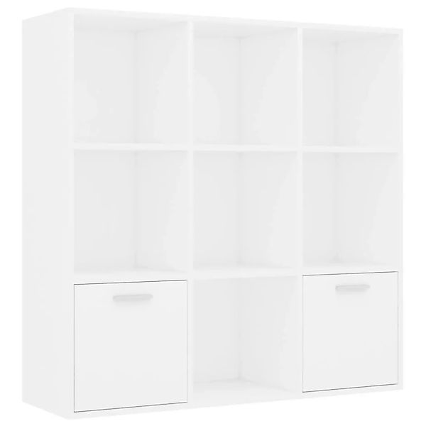 vidaXL Bücherregal Weiß 98x30x98 cm Holzwerkstoff 801116 günstig online kaufen