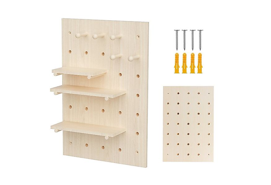 Maclean Wandtafel MC-130 WD Holzbrett-Organisator Steckbrett 40x60 cm, Hell günstig online kaufen