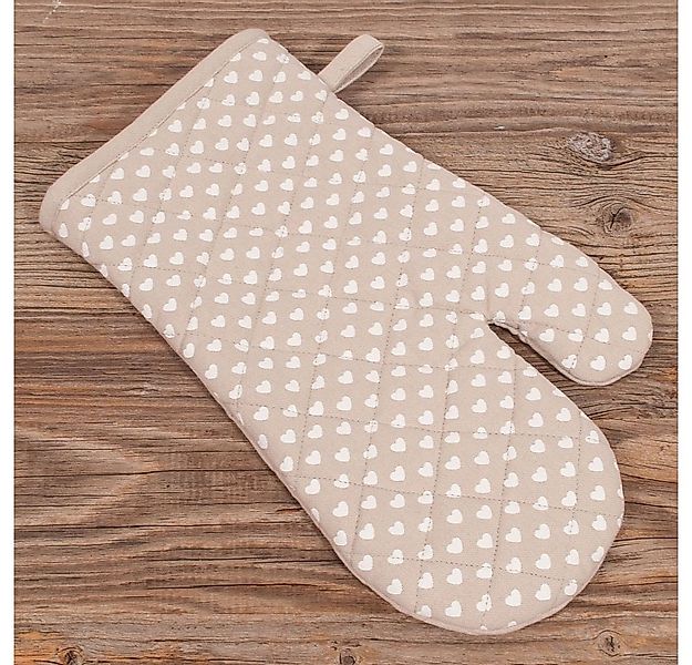 matches21 HOME & HOBBY Topflappen Topfhandschuh Landhaus Premium Herz 33x17 günstig online kaufen