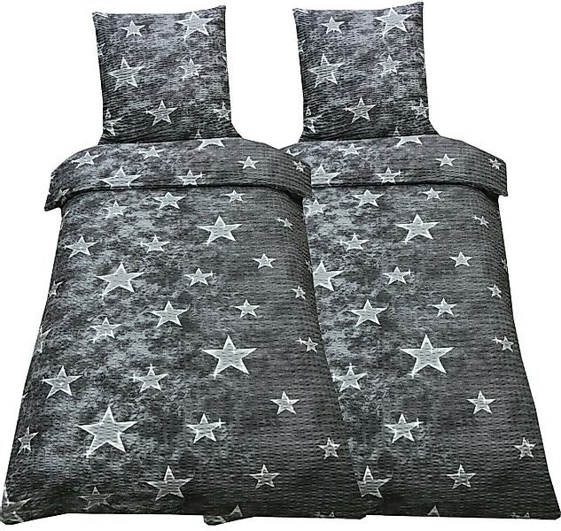 Visaggio Bettwäsche 135x200 cm oder 155x220 cm Allergiker geeignet, Seersuc günstig online kaufen