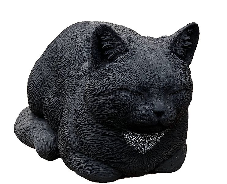 Stone and Style Gartenfigur Steinfigur große schwarze Katze Träumerle frost günstig online kaufen