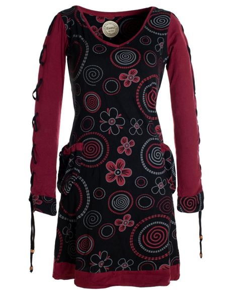 Vishes Jerseykleid Langarm Shirt Blümchenkleid Bedruckt günstig online kaufen