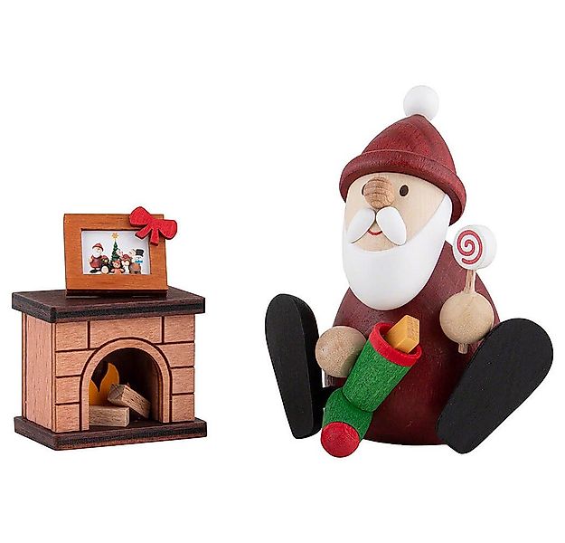 Ullrich Kunsthandwerk Dekofigur Weihnachtsmann mit Kamin (8,5cm) von Ullric günstig online kaufen