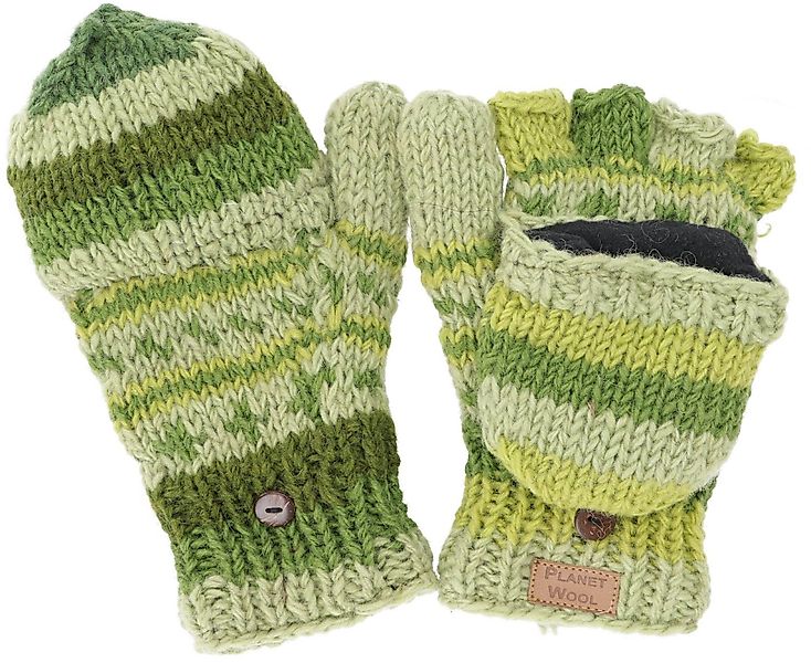 Guru-Shop Strickhandschuhe Handgestrickte Handschuhe, Klapphandschuhe.. günstig online kaufen