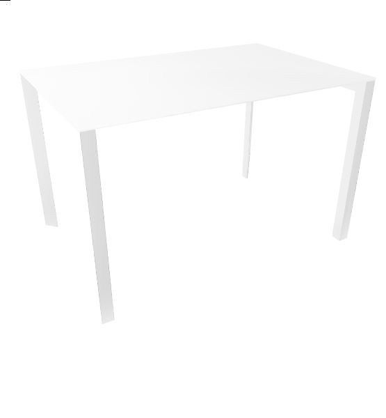 Profilo Konferenztisch 80x120 cm Laminierte Platte Weiß günstig online kaufen